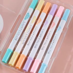 Hộp 6 Bút Highlight Hai Đầu Màu Sắc Tươi Sáng