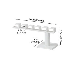 5PCS Plastics 6 Hooks Hat Holder Wall Mount Belt Shaped Baseball Cap Storage Rack Multifunctional Storage for Wardrobe Holder