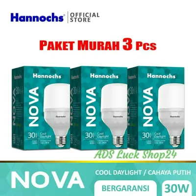 Hannochs Nova Lampu LED Capsule 30 Watt Super Terang - Cahaya Putih (Paket isi 3 Pcs).