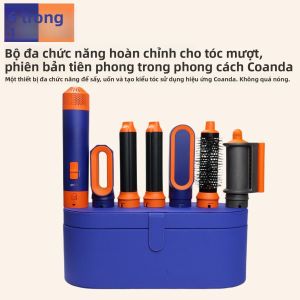 Máy Tạo Kiểu Tóc 6 Trong 1 Máy Sấy Tóc Làm Thẳng Tóc Với Trục Uốn Bàn Chải Tạo Kiểu Nóng Dụng Cụ Tạo Kiểu Đa Năng Cho Tóc Công Nghệ Ion Âm Công Suất Cao Điện Áp Kép