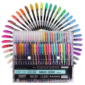 12Pc Metallic Glitter Gel Pens Set Sparkle for Adult Coloring Journaling Journals Art Drawing Art Markers School Office Supplies