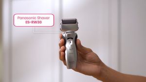 Panasonic Alat Cukur Kumis Elektrik + Pencukur Bulu Hidung Elektrik / 2 Blades Shaver + Shaving Sensor Tech ES-RW30CM453