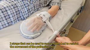Ehucon Dementia Restraint Gloves-2PcsBed Restraints Control MittsSafety Hand Gloves for Elderly/Dementia PatientsAnti Scratch Gloves to Prevent Scratching Harm