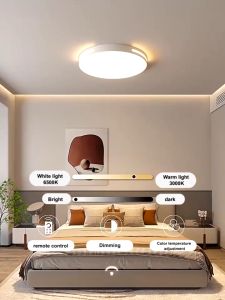 【Garansi 30 tahun】 lampu LED plafon rumah minimalis ceiling bisa sinar 3 warna untuk ruang tamu dan kamar lampu hias ruang tamu lampu modern bulat kecerahan