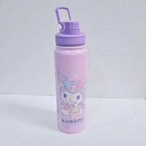 กระบอกน้ำสเตนเลสเก็บความเย็น พร้อมที่กรองชา 800ml Kuromi / Twinstar