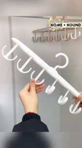 HOME+HOUND SHOP Household hooks Multifunctional Plastic Clothes Hanger 2024 New 360° Rotating 12 Hook Clothing Accessories Hanger