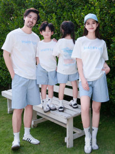 HONGLEXIUYAN | Summer Cotton Short Sleeve T-Shirt Casual Fit Family Set