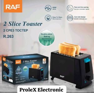 RAF 2 slice toaster 650w breakfast bread pop up with adjustable browning Level