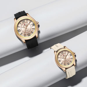 NAVIFORCE Original Couple Quartz Watch Waterproof 3ATM Silicone Strap Luminous Pointer Couple Fashion Casual Watch NF9256GL