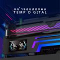 Power Train Z-X6 อุณหภูมิจอแสดงผลกราฟิกการ์ดวงเล็บ 5V 3PIN ARGB AURA SYNC กราฟิกการ์ดผู้ถือ VGA ความสูงปรับ. 