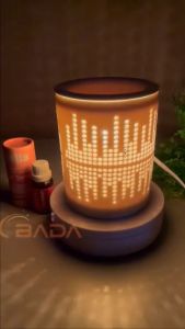 BADA Electric Ceramic Candle / Oil Burner Wax Melt Warmer Night Lamp Light Fragrance Oil burner Ceramic Aroma Burner Aromatherapy