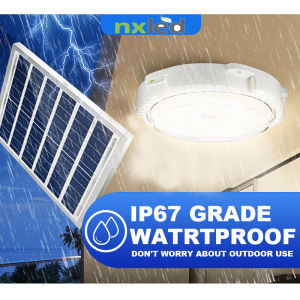 NXLED 10 Year Warranty LED Solar Ceiling Light Indoor Solar Wall Lights Remote Control Balcony Room Living Induction Lighting Lamp High Brightness