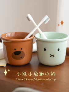 Cốc Đựng Nước Súc Miệng Bằng Gốm Dễ Thương Hình Gấu Thỏ Cốc Đựng Nước Đánh Răng Cốc Đựng Nước Rửa Mặt Thiết Kế Mới 2025