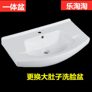 Vintage Large Belly Ceramic Wash Basin Bathroom Cabinet Sink Semi-Embedded Retro Style Toilet Vanity Countertop Bathroom Furniture