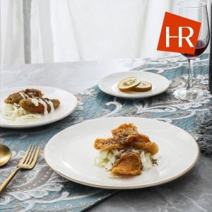 Nordic Ceramic Plate White Gold Line Dinner Plate: A Comprehensive Guide