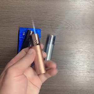 Inflatable Wheel Lighter Metal Windproof Blue Flame Wholesale Gadgets for Men Smoking Accessories Torch Lighter Refillable