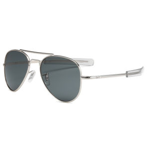 MDOD Aviator AO Sunglasses For Men Anti Reflective Glass Lenses Double Bridge Cycling Sunglasses High Transparency Eyeglass Lenses Alloy Frame Pilot Style Fashion Glasses Accessories