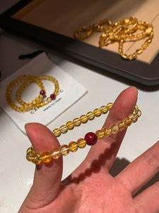 CAFFTI | Prosperity Atracting Vermilion and Yellow Crystal Hand Bracelet