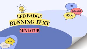 PAPAN NAMA LED RUNNING TEXT MINI TULISAN BERJALAN MINIATUR NAMETAG LED BADGE RUNNING TEXT MINIATUR