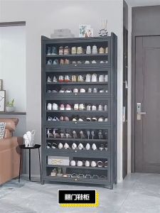 LACCOHUG Bamboo Shoe Cabinet 3/5/9/11Layer Transparent Acrylic Door Rak Kasut Bertutup Almari Kasut Rak Kasut Shoes Cabinet 鞋柜 鞋架