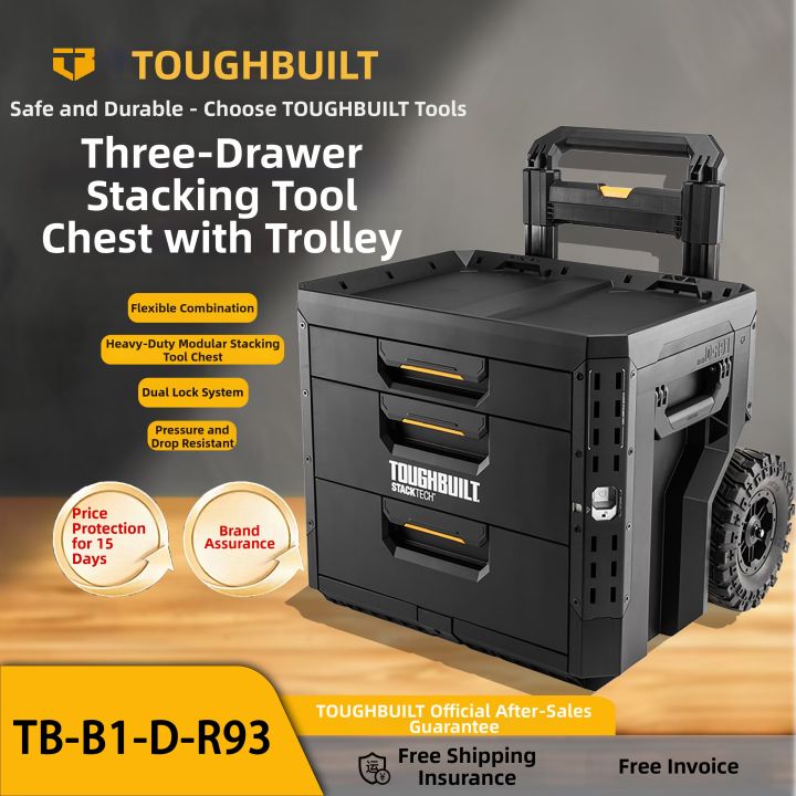 Stackable 3-Drawer Tool Box with Wheels | Lazada PH