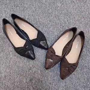 Scoi Sepatu Flat Baru Sepatu Tren Sepatu Kasual Sepatu Wanita Simpul Pita
