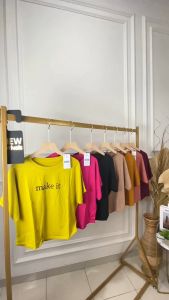 Atasan wanita batwing crop lengan pendek/Kaos sablon wanita korean style/Pakaian Wanita Terlaris