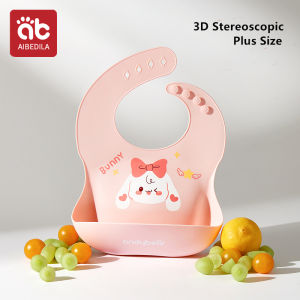 AIBEDILA | AIBEDILA Waterproof Baby Bibs Baby Stuff Cute Cartoon Printed Kids Bib Girl Boy Adjustable Soft Silicone Bib Baby Feeding Stuff