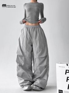 MUYUZI | American Style Loose Fit Long Pants For Spring Summer Wear