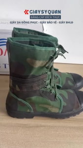 Giày Cổ Cao Cao Cấp - Chất Liệu Vải Dày Nhưng Thoáng Mát Thiết Kế Phong Cách Lính Hoang Dã Màu Cổ Xanh Loang Mã 473