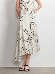 Vero Moda | Geometric Print Flowy Irregular A-line Skirt