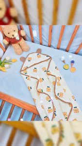 Ủ Choàng Muslin 4 Lớp Có Mũ Siêu Thoáng Mát Mềm Mịn Thấm Hút Tốt Cho Bé Sơ Sinh