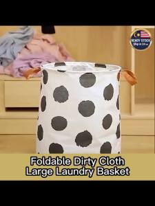 Foldable Dirty Clothes Large Laundry Basket Home Storage Bucket Beg Bakul Baju Tong Pakaian Kotor Sazie Besar Lipat