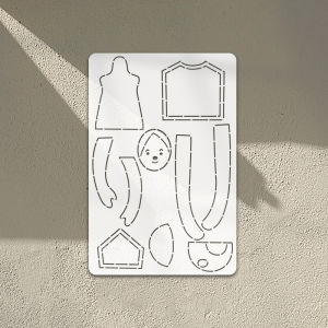 YOMDID 1pc Handmade DIY Drawing Patchwork Template DIY Girl Pendant Doll Design PET Sewing Stencil Sewing Accessories