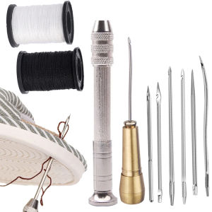 Bộ Dụng Cụ May Da Đa Chức Năng Với Bộ Công Cụ Sửa Chữa Giày Awl Có Thể Thay Thế Bao Gồm Kim Khâu Đục Lỗ Cho Leathercraft