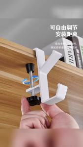 1PC Adjustable Desk Edge Hook Gaming Headset Desk Hanger Backpack Storage Hanging Hook Holder Punch-free Home Office Organizer