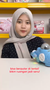 [KST] Mainan Pesawat Luar Angkasa Astronot Musik Lampu Berjalan Roda Light Anak Cewek Cowok