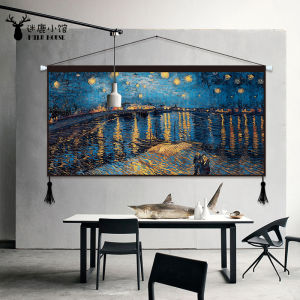 Classic Famous Painting Tapestry Living Room Sofa Background Wall Decorative Painting Hallway Fabrics Hanging Picture B & B Wall Cloth Ins Hanging Cloth