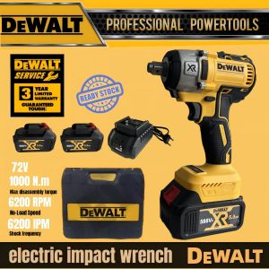 Dewalt Impact Wrench Heavy Duty | 198v Rechargeable with Charger Cordless Power Tool | Portable Lithium High Torque Impact Wrench | Philippines Stock