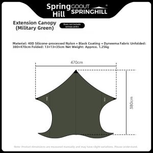 goout springhill | Lightweight UV-Blocking Water-Resistant Extendable Canopy