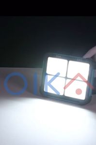 Portable Solar Flood Light LED SOS Red Blue Warning Light Outdoor Camping Light Powerbank Bright Floodlight Lampu Suluh