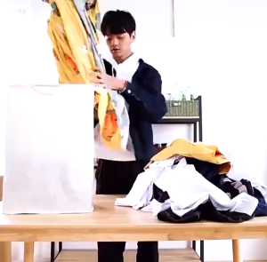 สไตล์ญี่ปุ่น ตะกร้าผ้า สีอ่อนนุ่ม สไตล์มินิมอล ตะกร้าอเนกประสงค์ มีหูจับ พับเก็บได้และทำความสะอาดง่าย