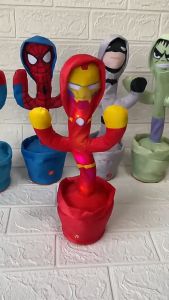 ( BISA COD ) PROMO MAINAN BONEKA KAKTUS GOYANG BISA MENARI DAN MENGELUARKAN SUARA / MAINAN KAKTUS GOYANG SPIDERMAN IRONMAN CAPTAIN AMERICA / MAINAN KAKTUS GOYANG USB