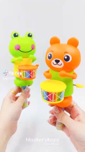 เหล่าสัตว์น้อยตีกลองไขลาน ไซต์บิ๊กเบิ้ม ของเล่นเด็ก งานชนห้าง พร้อมส่ง