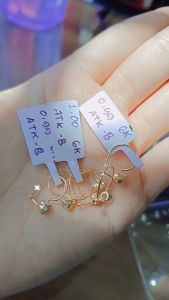 ANTING EMAS KADAR 6K DAN 8K MODEL DESY MATA PUTIH KODE ATK 8 DAN ATK 9