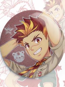 Campbuddy Game Accessories Silver Onion Double Flash Ba Qi Main Character Yoichi Grain Camp Good Friend Badge Collectible