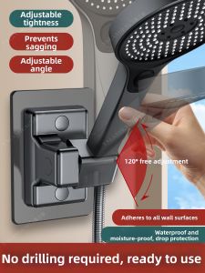 YALANDENG | No-Drill Adjustable 360° Rotating Shower Head Mount