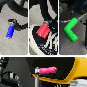 SEAMETAL 5Pcs Motorcycle Rubber Shift Lever Gear Covers Shifter Shoe Protector Anti-skid Foot Peg Toe Gel Motor Accessories