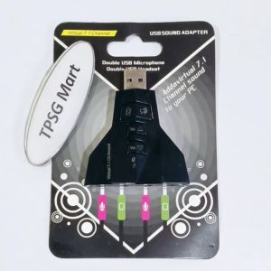 Card âm thanh / USB Sound Card Virtual 7.1 (Dạng phi thuyền 4 lổ)