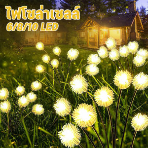 【Adanon】ไฟโซล่าเซลล์ 6/8/10 LED ไฟตกแต่งสวน รูปร่างดอกแดนดิไลอัน Solar Garden Lights สําหรับตกแต่งสวน และสนามหญ้ากลางแจ้ง